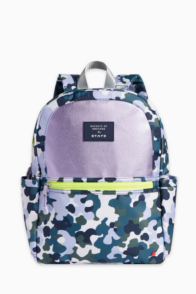 Kid's Quilted Camo Backpack & Lunch Box Set - Grey - Grey