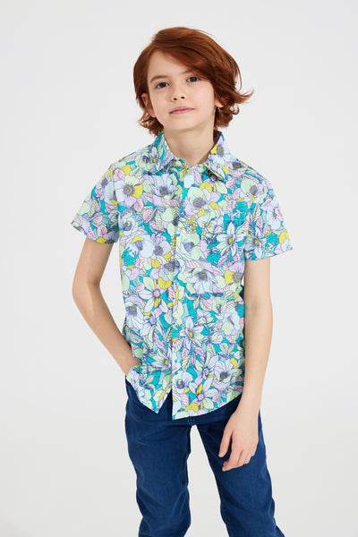 Frog Prince Floral Button Down