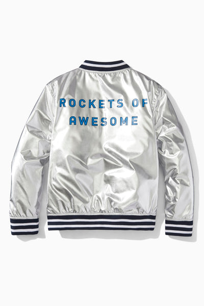 激レア！2010SS STONE  “BOMBER JACKET” ROCKSMITH Cream World infamous Ninjas Varsity Bomber Jacket