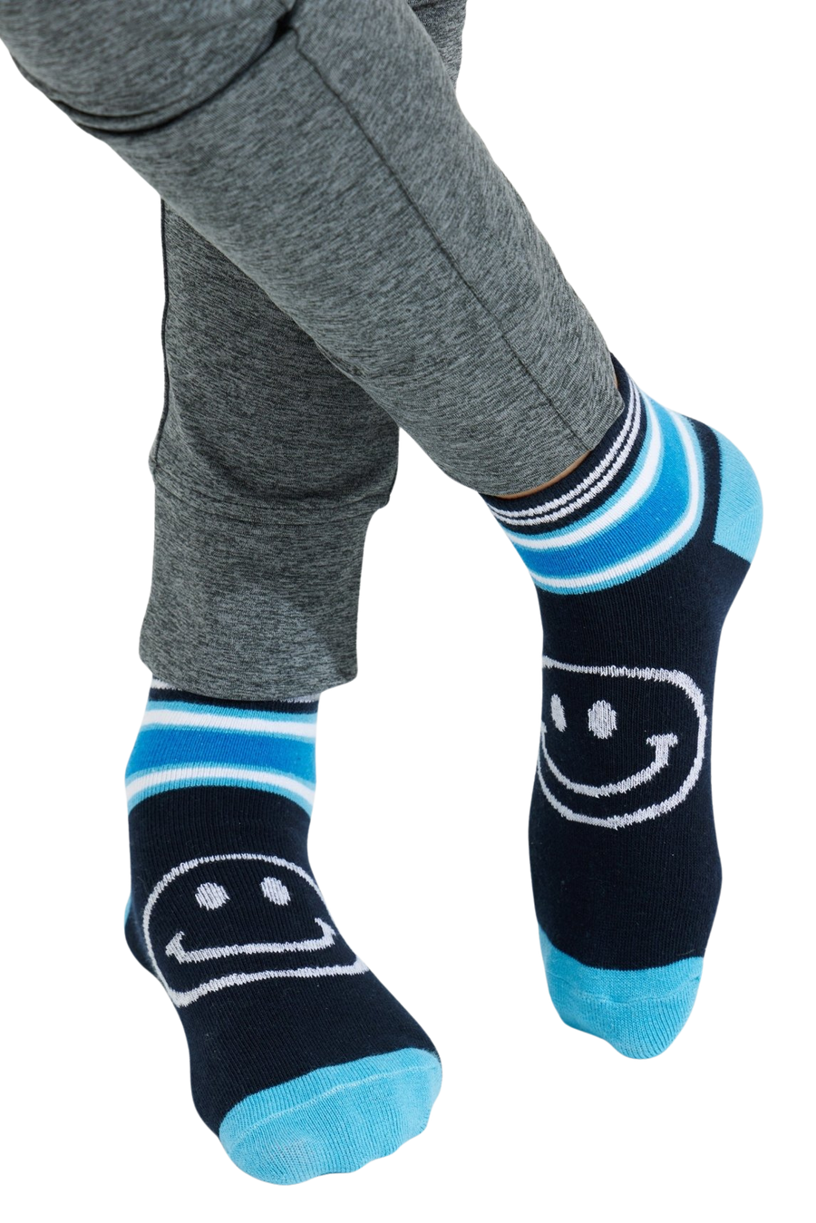 Kid wearing Rockets of Awesome socks