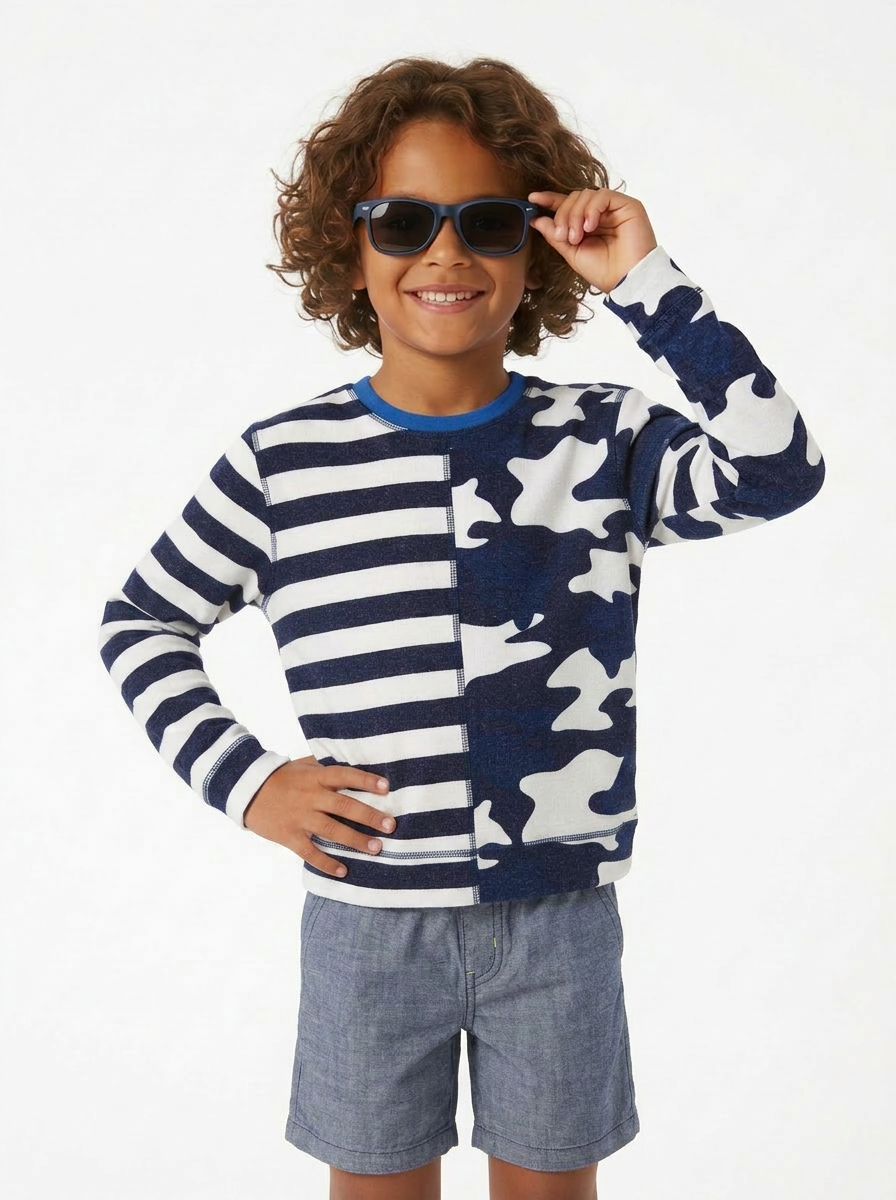 Crazysoft Camo Stripe Crew