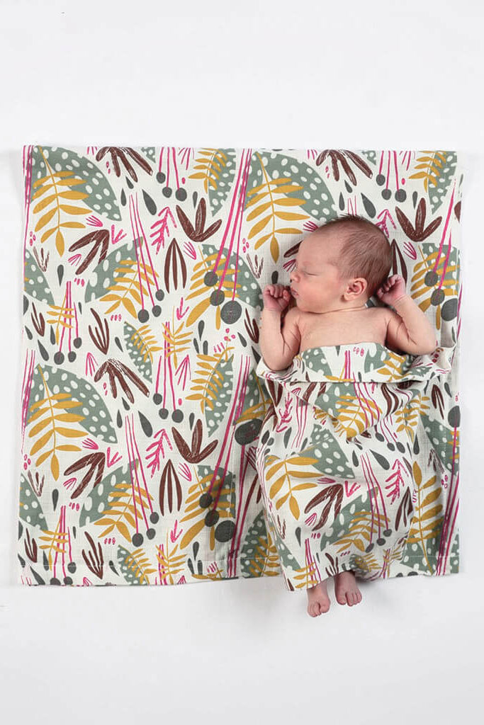Organic Cotton Muslin Baby Blanket: Whimsy1BL001_baby blanketRockets of Awesome