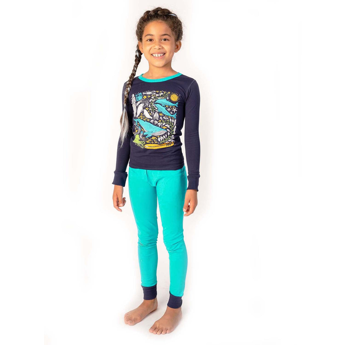 100% Organic Cotton Long Sleeve Pajamas for Kids: Artist Designed Prints1CJ001 - UNISEX_100% Cotton PajamasRockets of Awesome