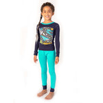 100% Organic Cotton Long Sleeve Pajamas for Kids: Artist Designed Prints1CJ001 - UNISEX_100% Cotton PajamasRockets of Awesome