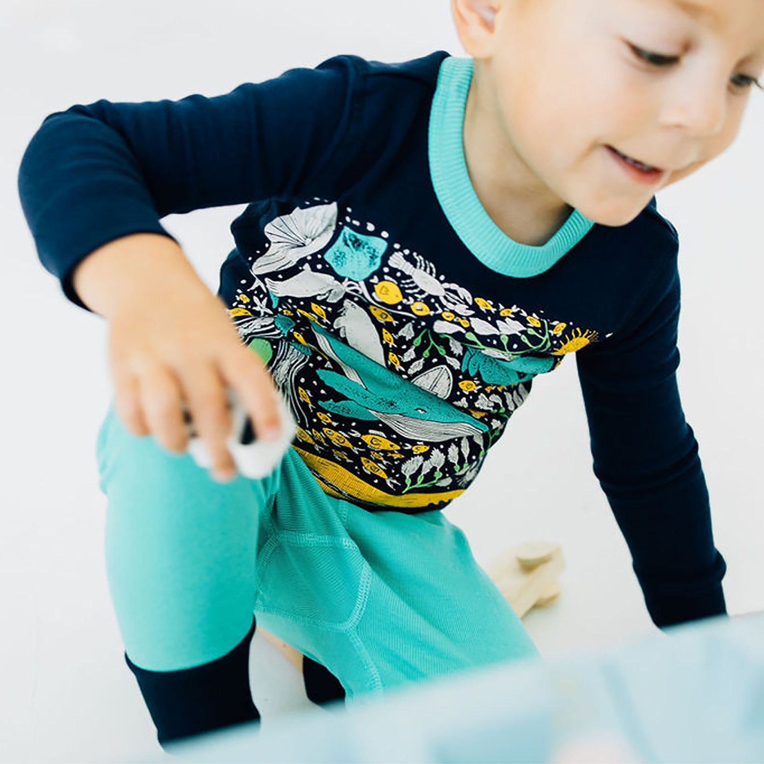 100% Organic Cotton Long Sleeve Pajamas for Kids: Artist Designed Prints1CJ001 - UNISEX_100% Cotton PajamasRockets of Awesome