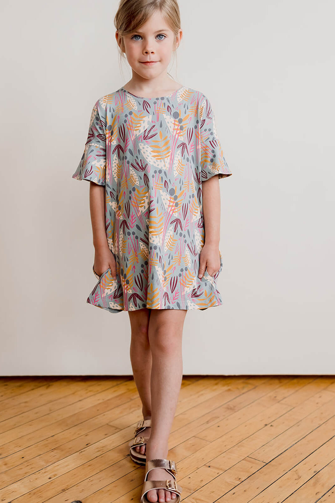 Kids Organic Cotton Cascade Dress: Whimsy1DC001_Cascade Dress 1 - packRockets of Awesome