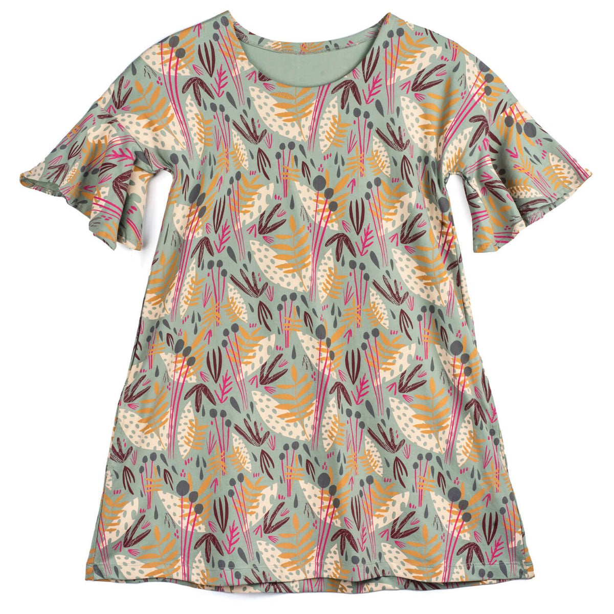 Kids Organic Cotton Cascade Dress: Whimsy1DC001_Cascade Dress 1 - packRockets of Awesome