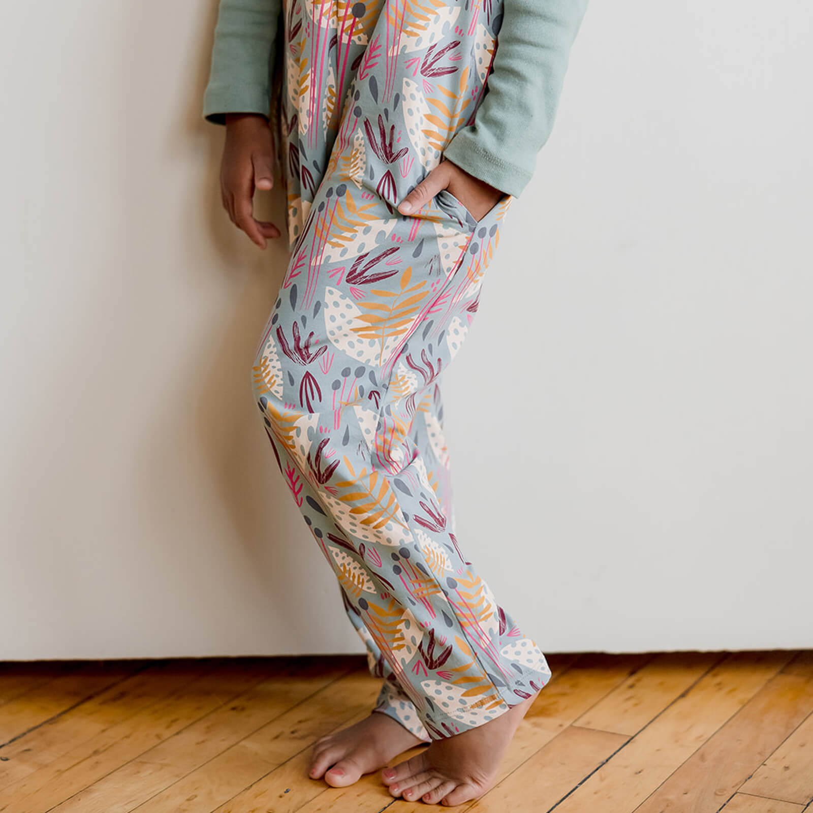 Organic Cotton Stretch Kids Jumpsuit: Whimsy1JP001_Kids - JumpsuitRockets of Awesome