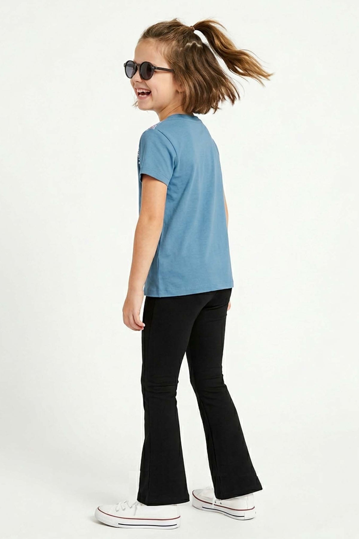 Kids Leggings: Organic Cotton Flared Yoga Pants: SolidsBOTTOMSRockets of Awesome