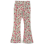 Kids Leggings: Organic Cotton Flared Yoga Pants: Folk Floral1LF001_Flared Leggings SingleRockets of Awesome