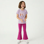 Kids Leggings: Organic Cotton Flared Yoga Pants: SolidsBOTTOMSRockets of Awesome