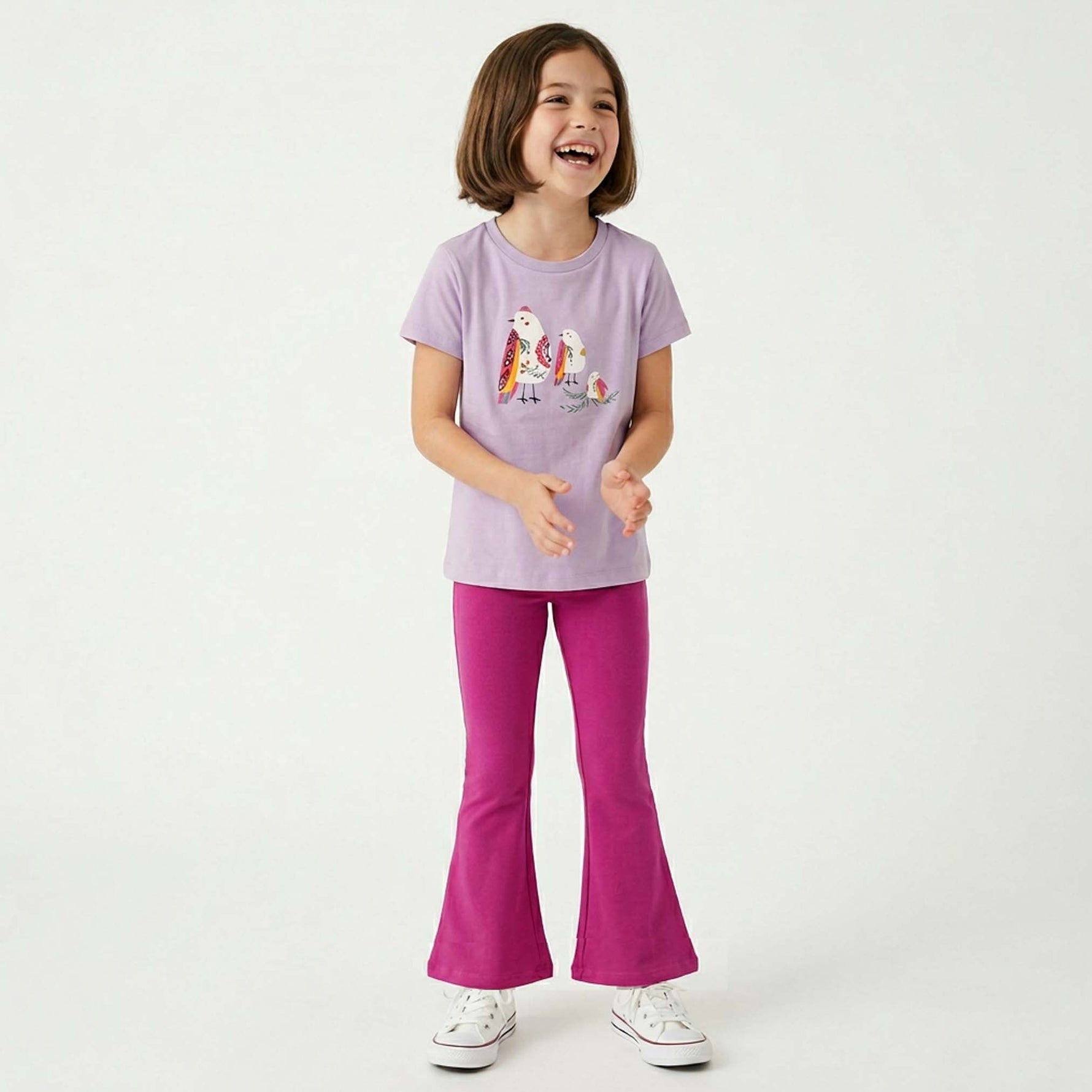 Kids Leggings: Organic Cotton Flared Yoga Pants: SolidsBOTTOMSRockets of Awesome