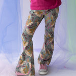 Kids Leggings: Organic Cotton Flared Yoga Pants: Whimsy1LF001_Flared Leggings SingleRockets of Awesome