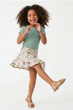 Girls Skort with Pockets: Botanical Floral1SK001_skortRockets of Awesome