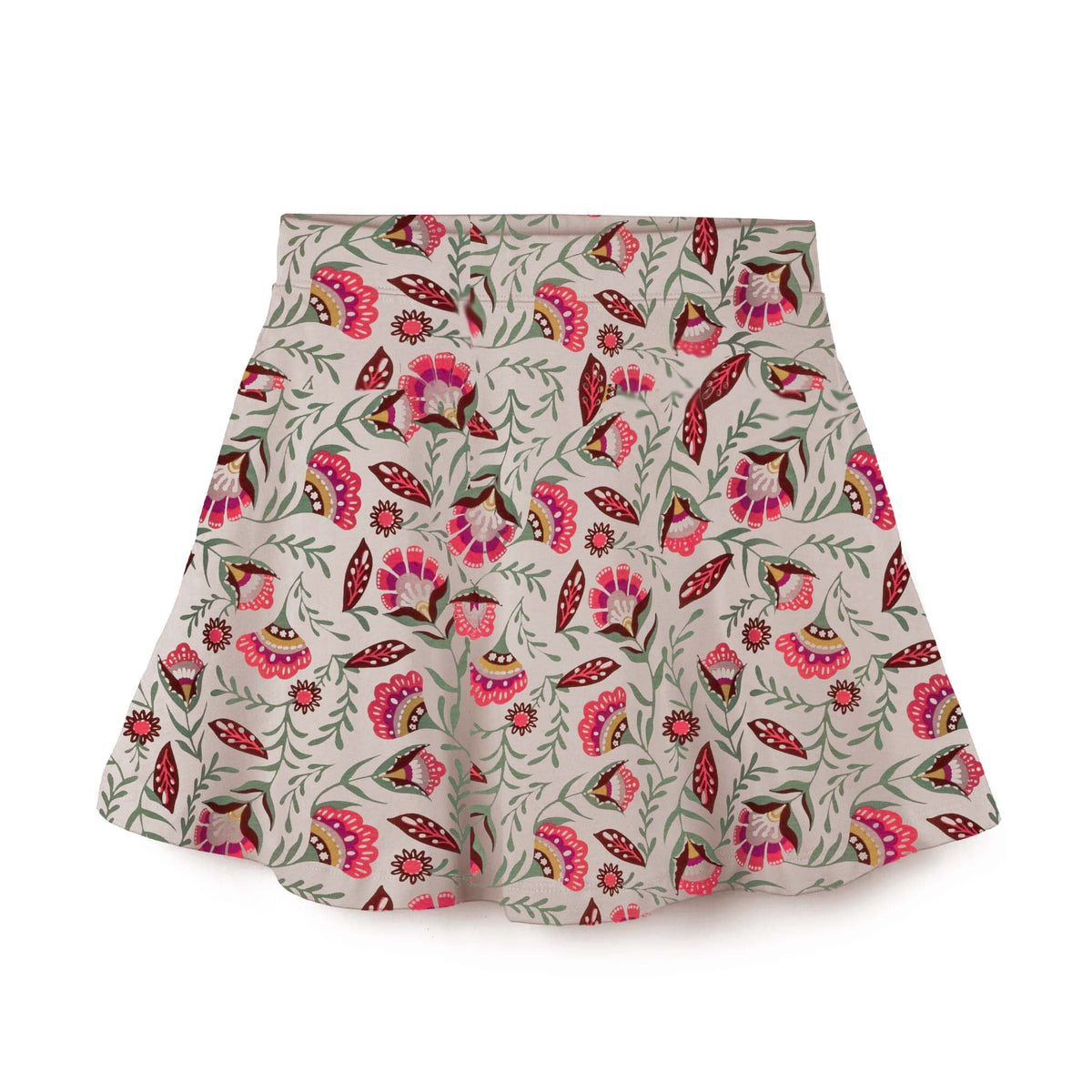Girls Skort with Pockets: Folk Floral1SK001_skortRockets of Awesome