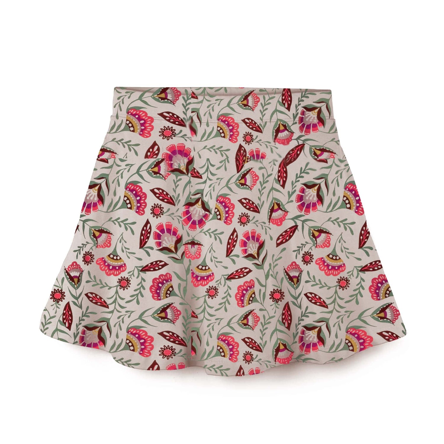 Girls Skort with Pockets: Folk Floral1SK001_skortRockets of Awesome