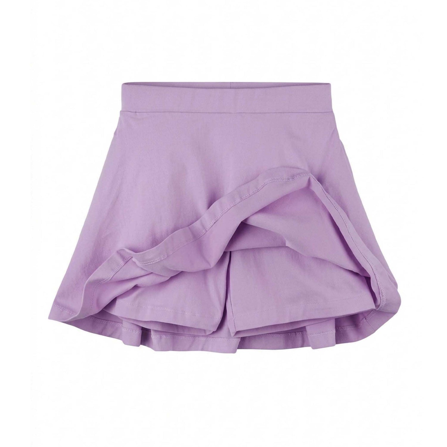 purple skirt with built in short on white background