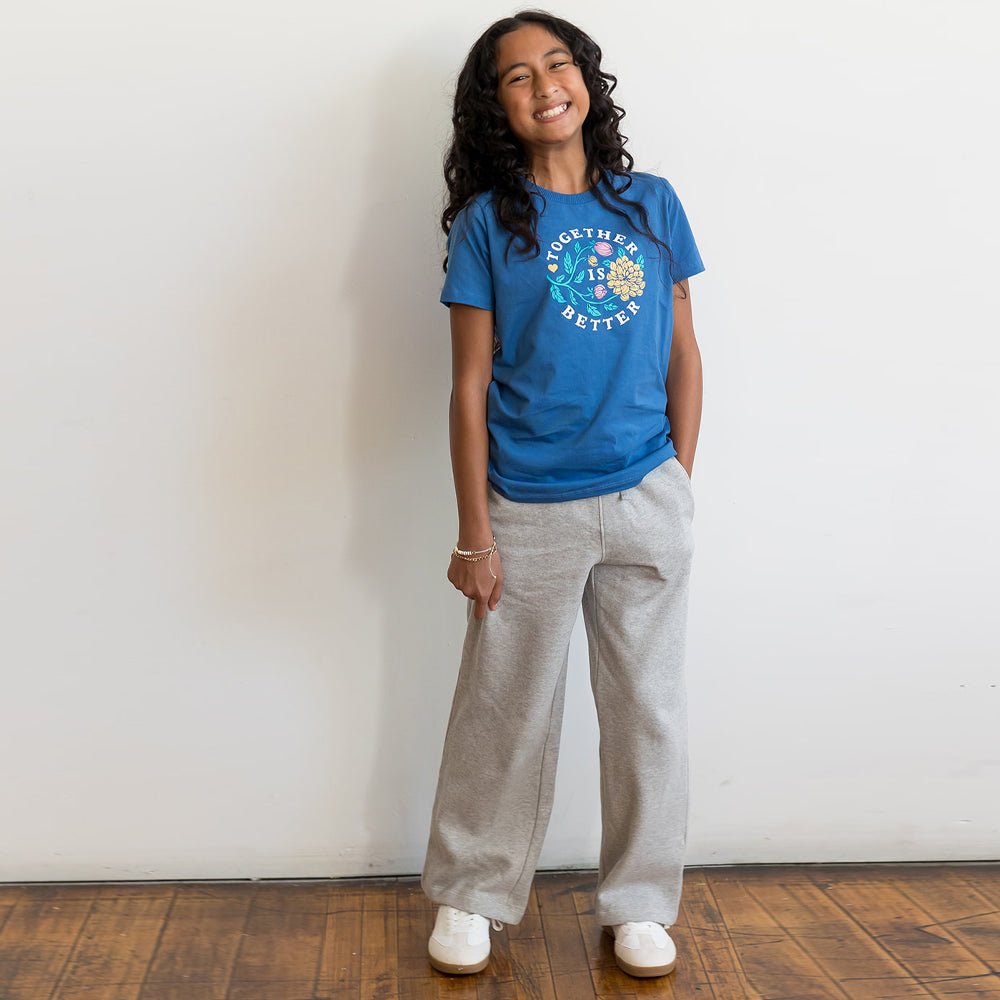 Kids Cozy Fleece Wide Leg Pants: 100% Organic Cotton1SW001_Cozy - Wide - Leg - PantRockets of Awesome