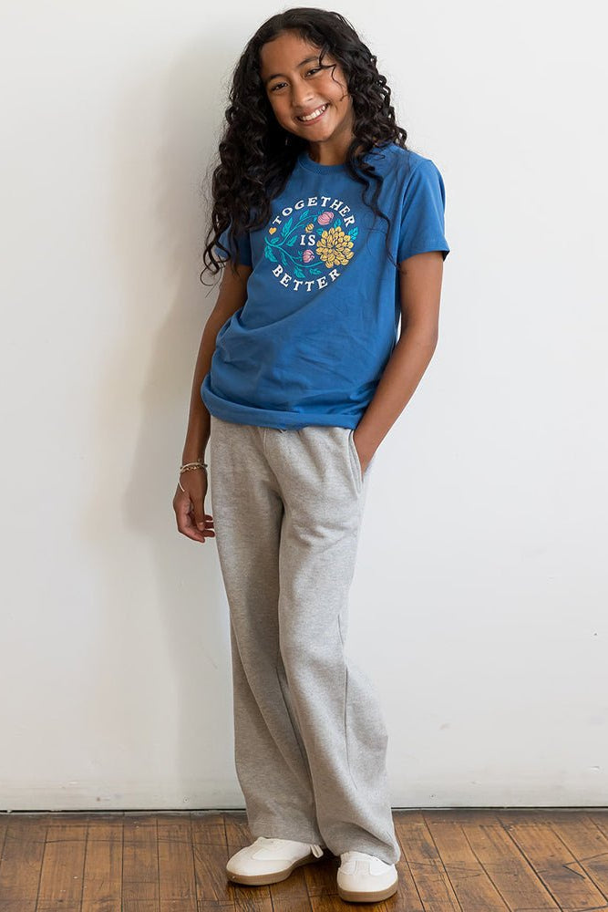 Kids Cozy Fleece Wide Leg Pants: 100% Organic Cotton1SW001_Cozy - Wide - Leg - PantRockets of Awesome