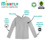 Organic Cotton Kids Shirts - Long Sleeve Pocket TeeTOPSRockets of Awesome