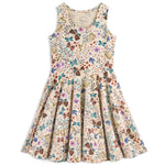Girls Organic Cotton Sleeveless Twirl Dress: Botanical FloralDRESSES/ROMPERSRockets of Awesome