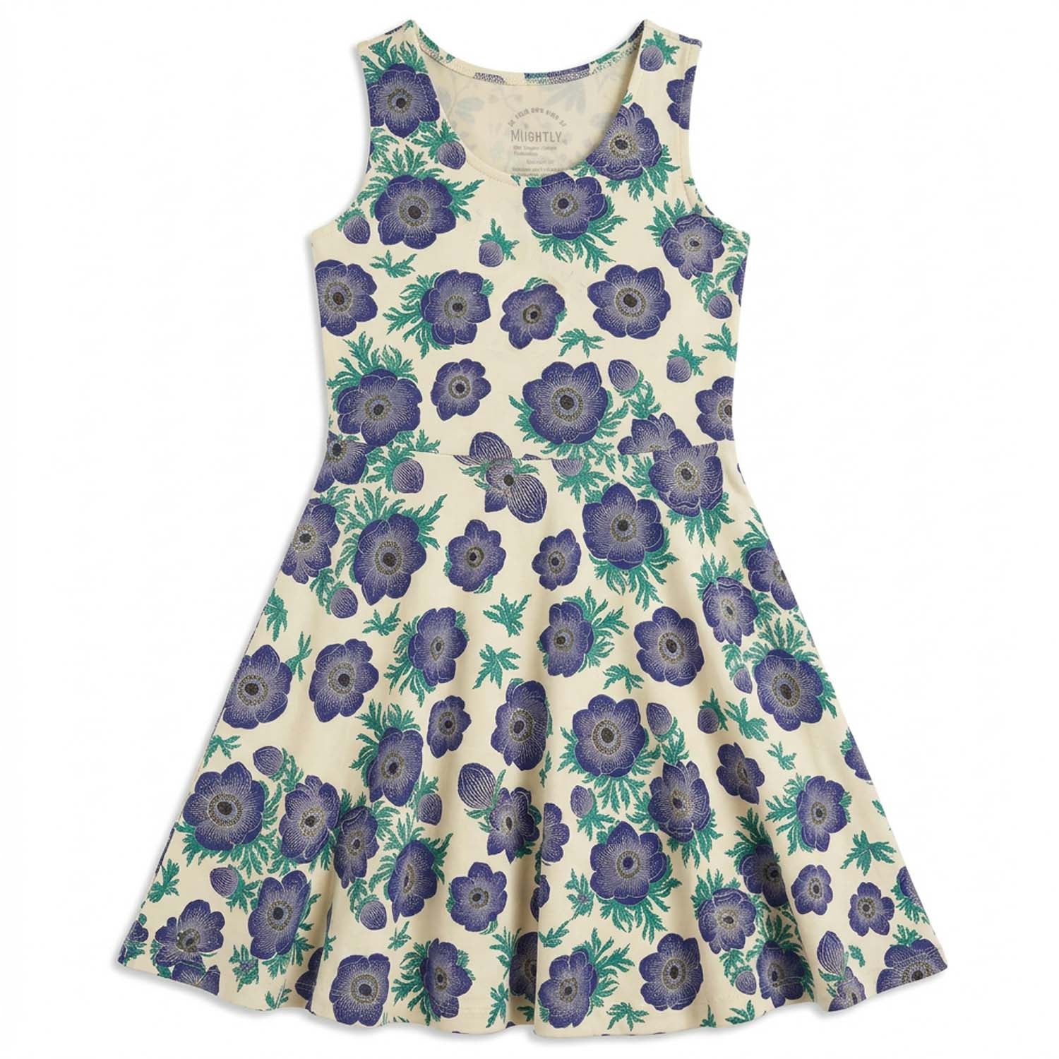 Girls Organic Cotton Sleeveless Twirl Dress: Purple PoppiesDRESSES/ROMPERSRockets of Awesome
