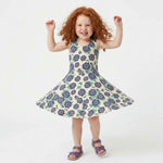 Girls Organic Cotton Sleeveless Twirl Dress: Purple PoppiesDRESSES/ROMPERSRockets of Awesome