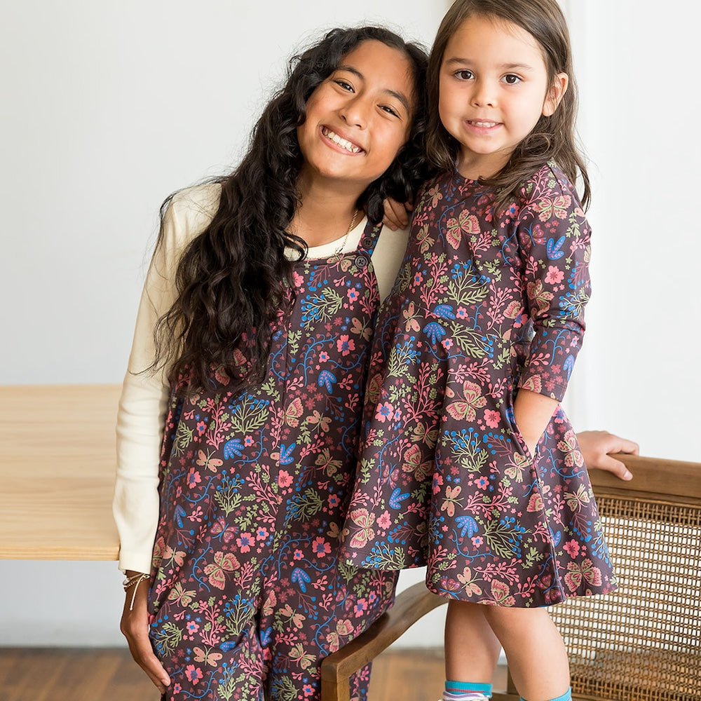 Organic Cotton Stretch Kids Jumpsuit: Flower Child1JP001_Kids - JumpsuitRockets of Awesome