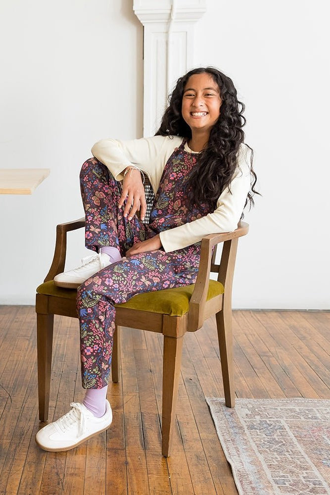 Organic Cotton Stretch Kids Jumpsuit: Flower Child1JP001_Kids - JumpsuitRockets of Awesome