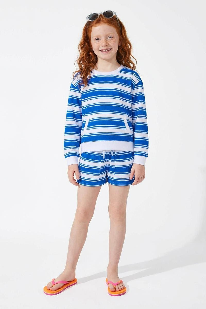 Striped Drop Shoulder SweatshirtTOPSRockets of Awesome