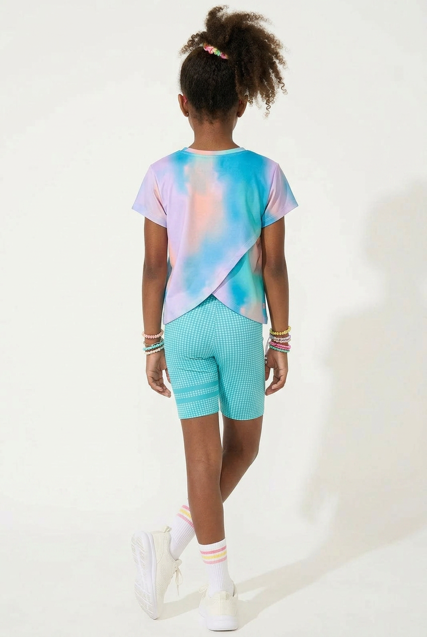 Tie Dye Cross Back Top