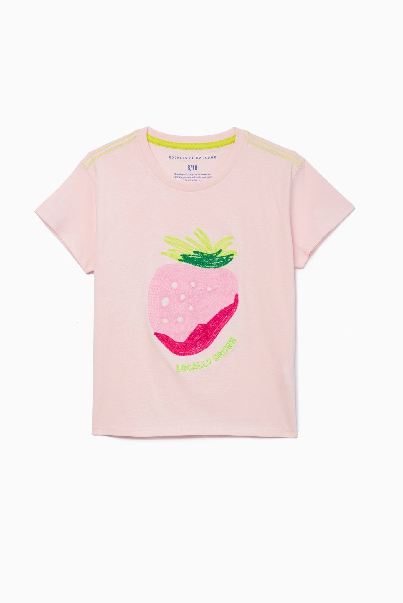 Fraise Embroidery TeeTOPSRockets of Awesome