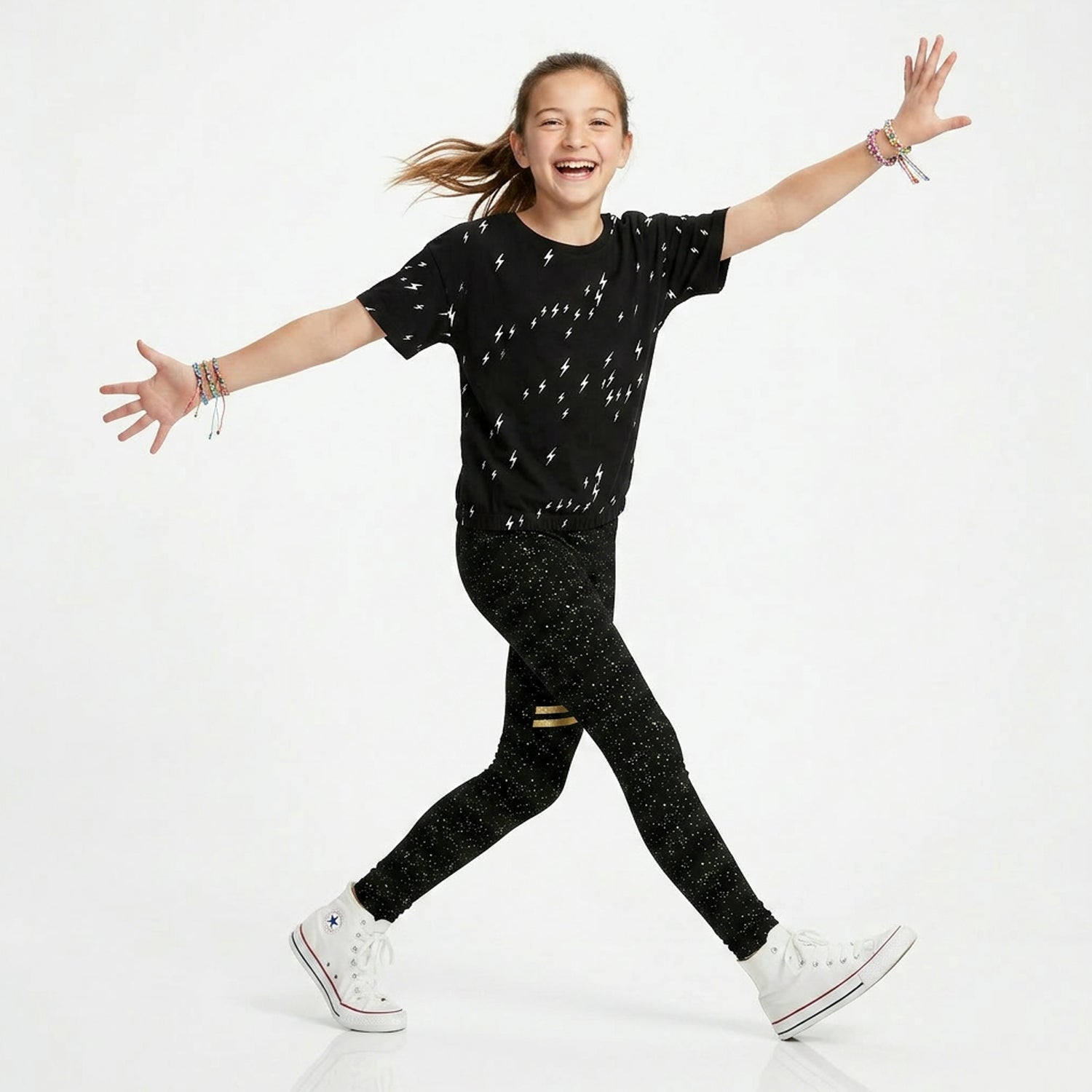 Bolt Gathered Hem Tee - FINAL SALE