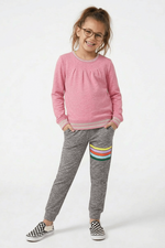 Rainbow Stripe Jogger – HEATHER GREYBOTTOMSRockets of Awesome