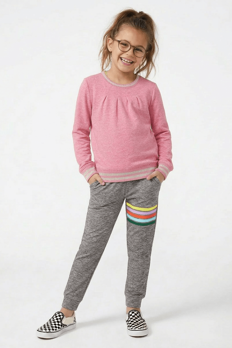 Rainbow Stripe Jogger – HEATHER GREYBOTTOMSRockets of Awesome
