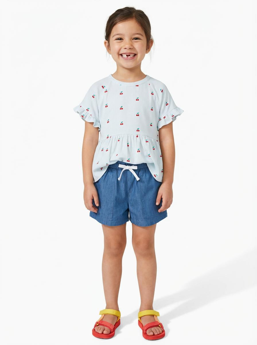 Chambray Cinch Short