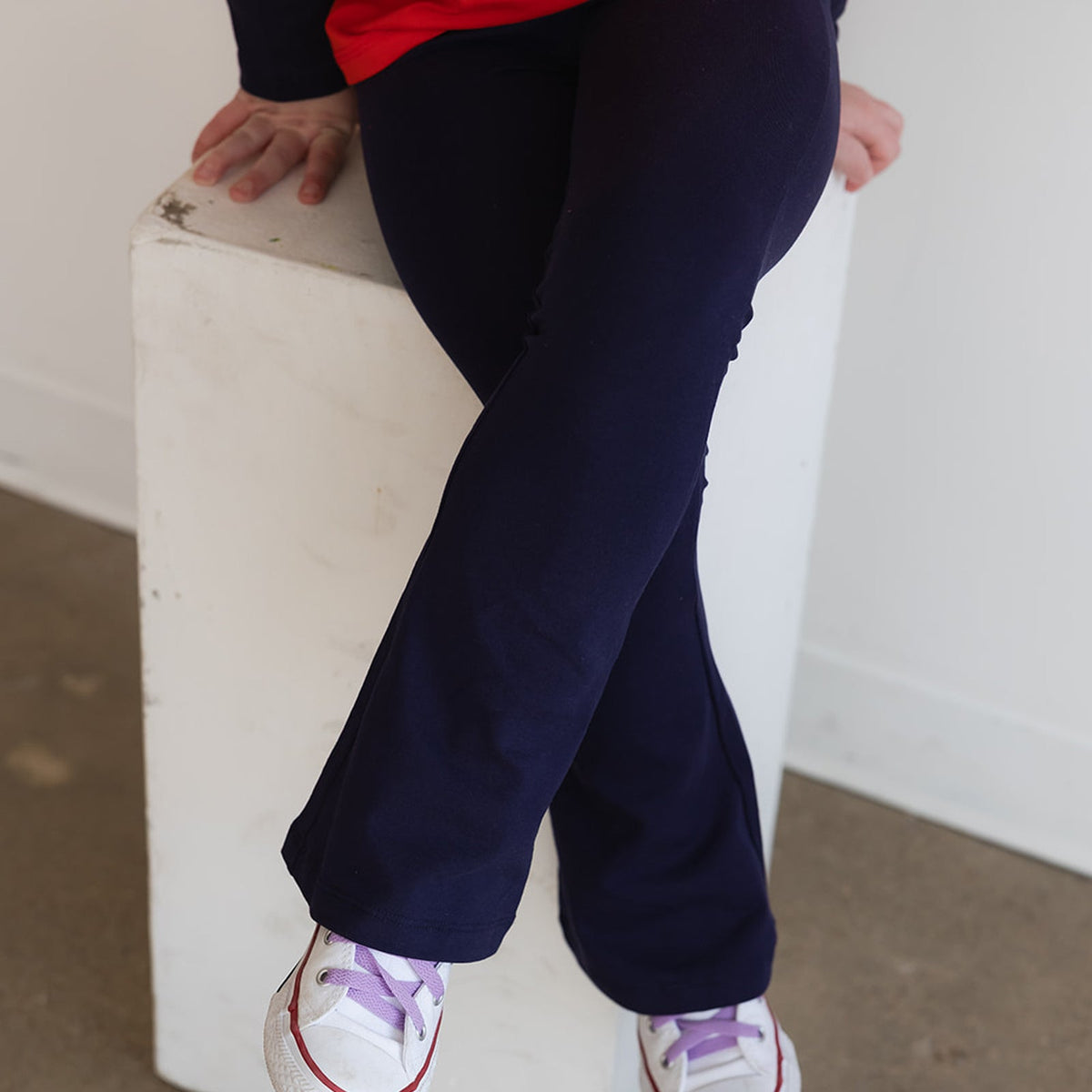 Kids Leggings: Organic Cotton Flared Yoga Pants: SolidsBOTTOMSRockets of Awesome