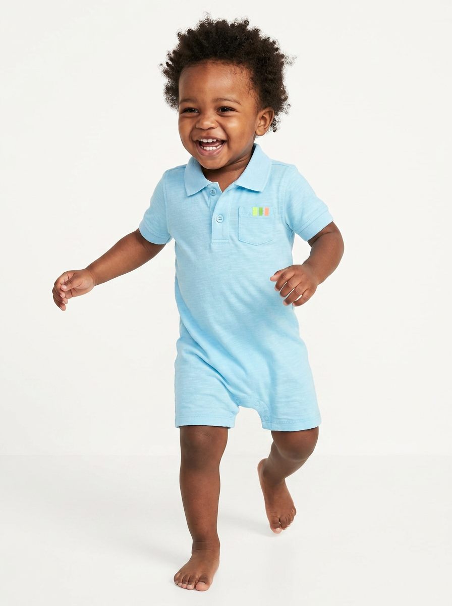 Pocket Polo Romper