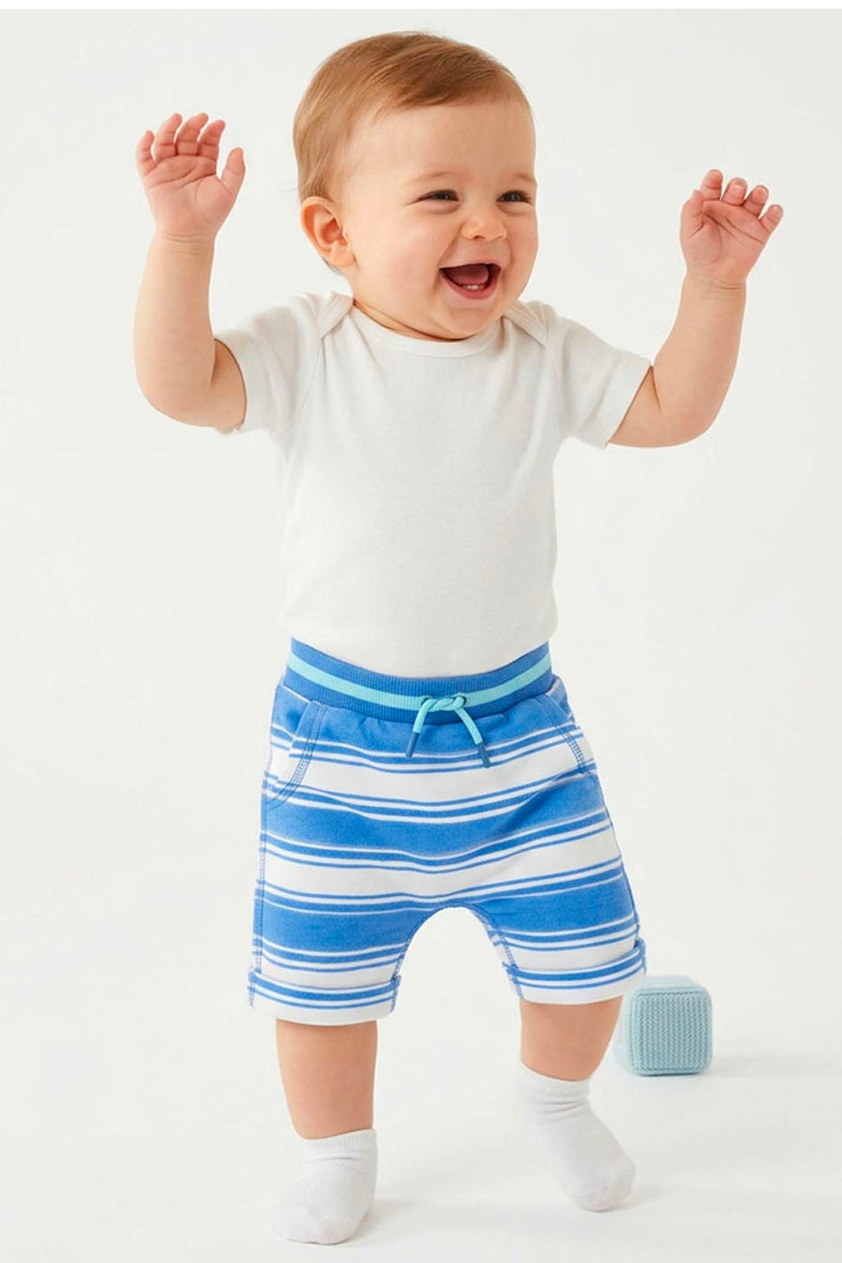 Stripe Cuff Short
