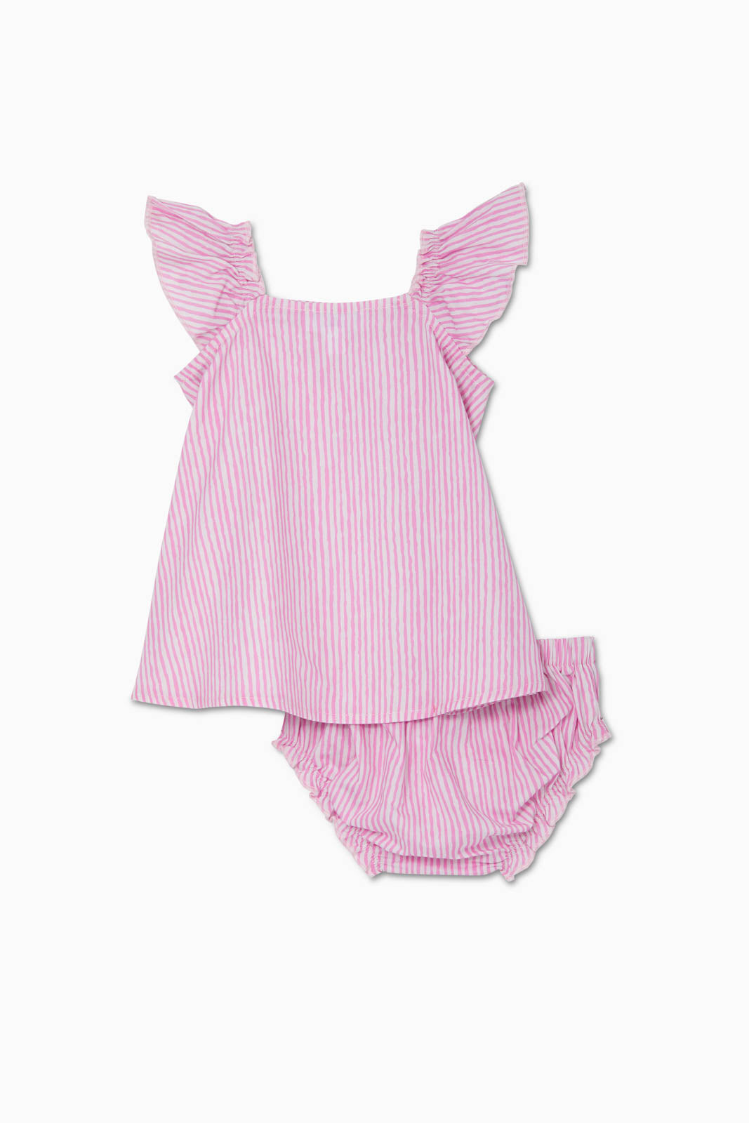 Stripe Flutter Sleeve Top