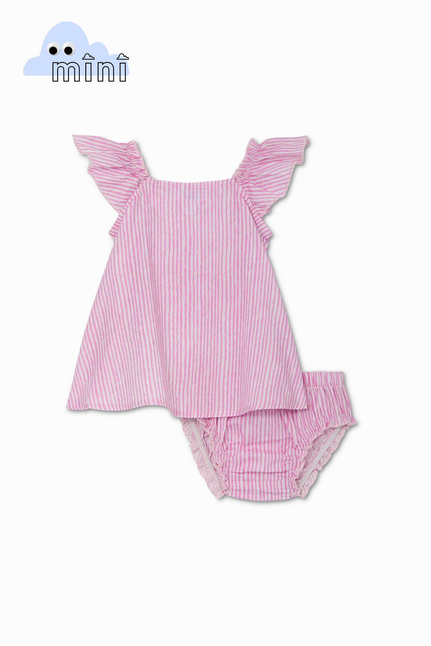 Stripe Flutter Sleeve Top