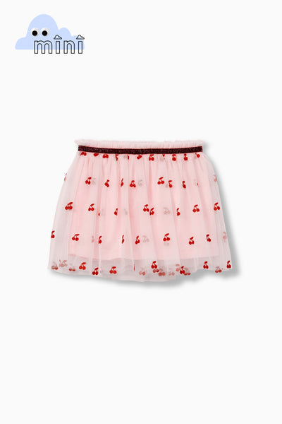 Mini Cherry Tulle Skirt - FINAL SALE
