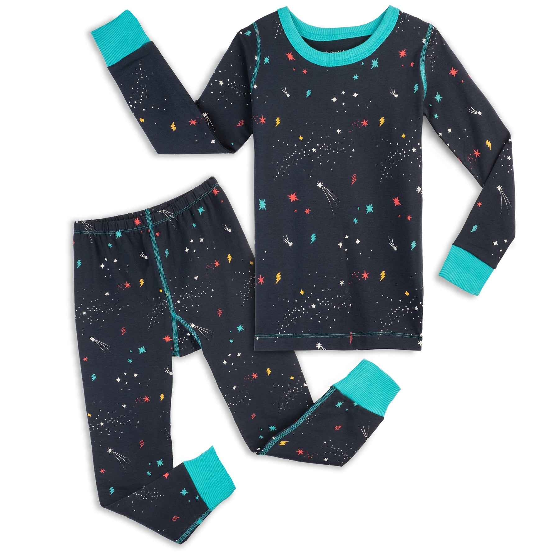 100% Organic Cotton Long Sleeve Pajamas for Kids: Artist Designed Prints1CJ001 - UNISEX_100% Cotton PajamasRockets of Awesome