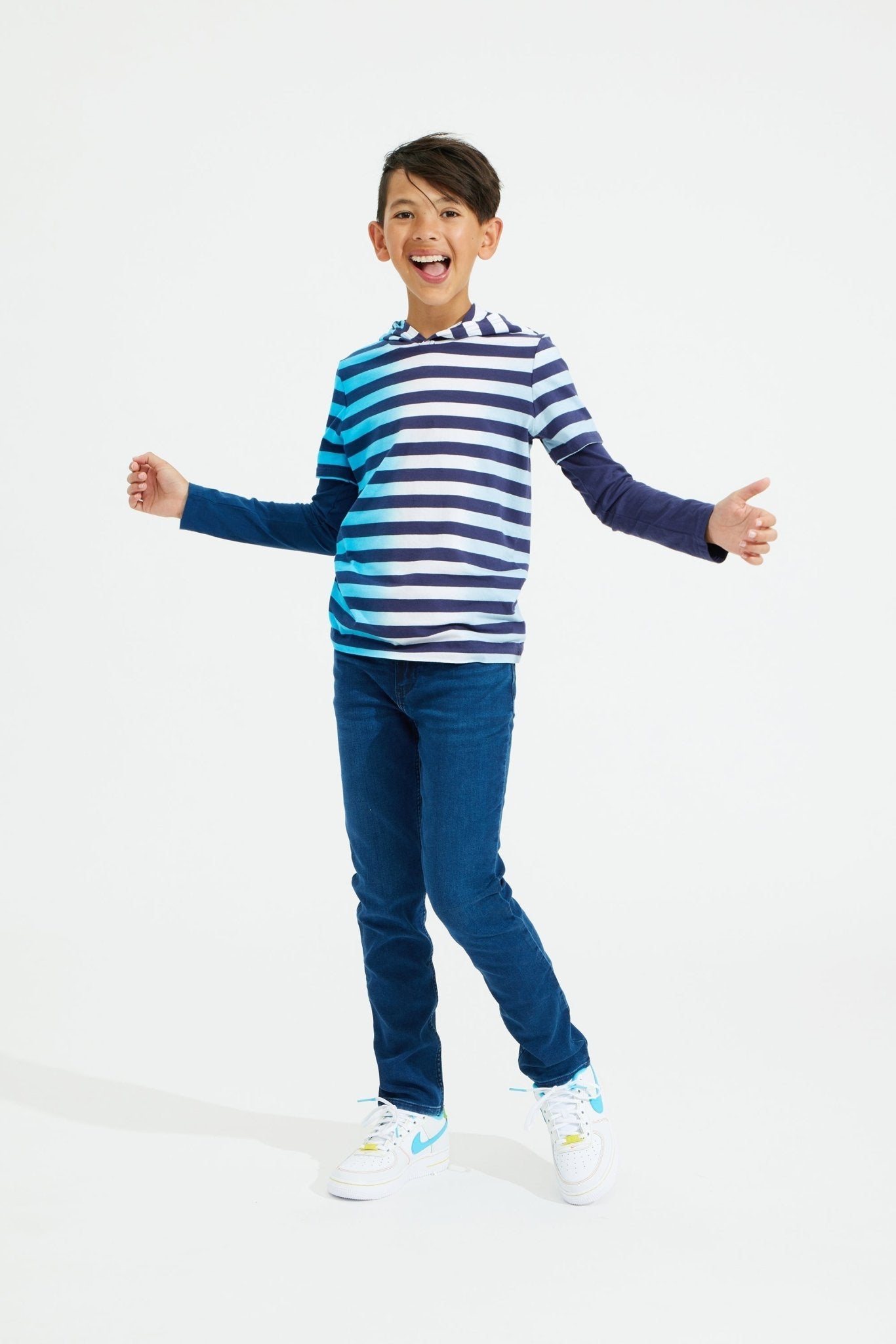 Striped Double Up Hoodie - FINAL SALETOPSRockets of Awesome