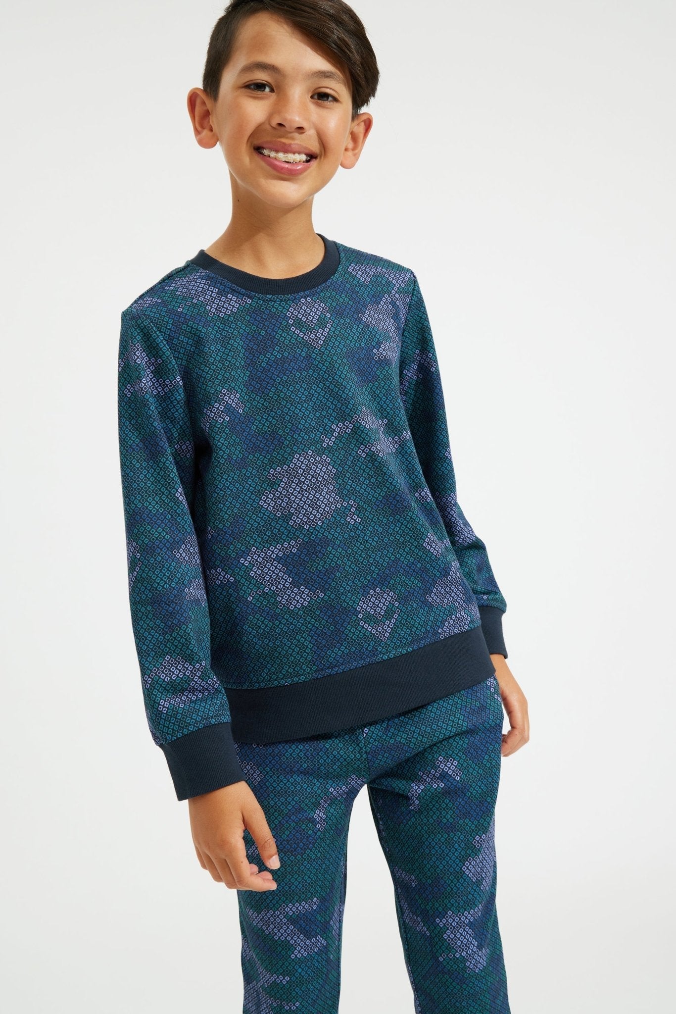 Blue Camo Crew - FINAL SALE