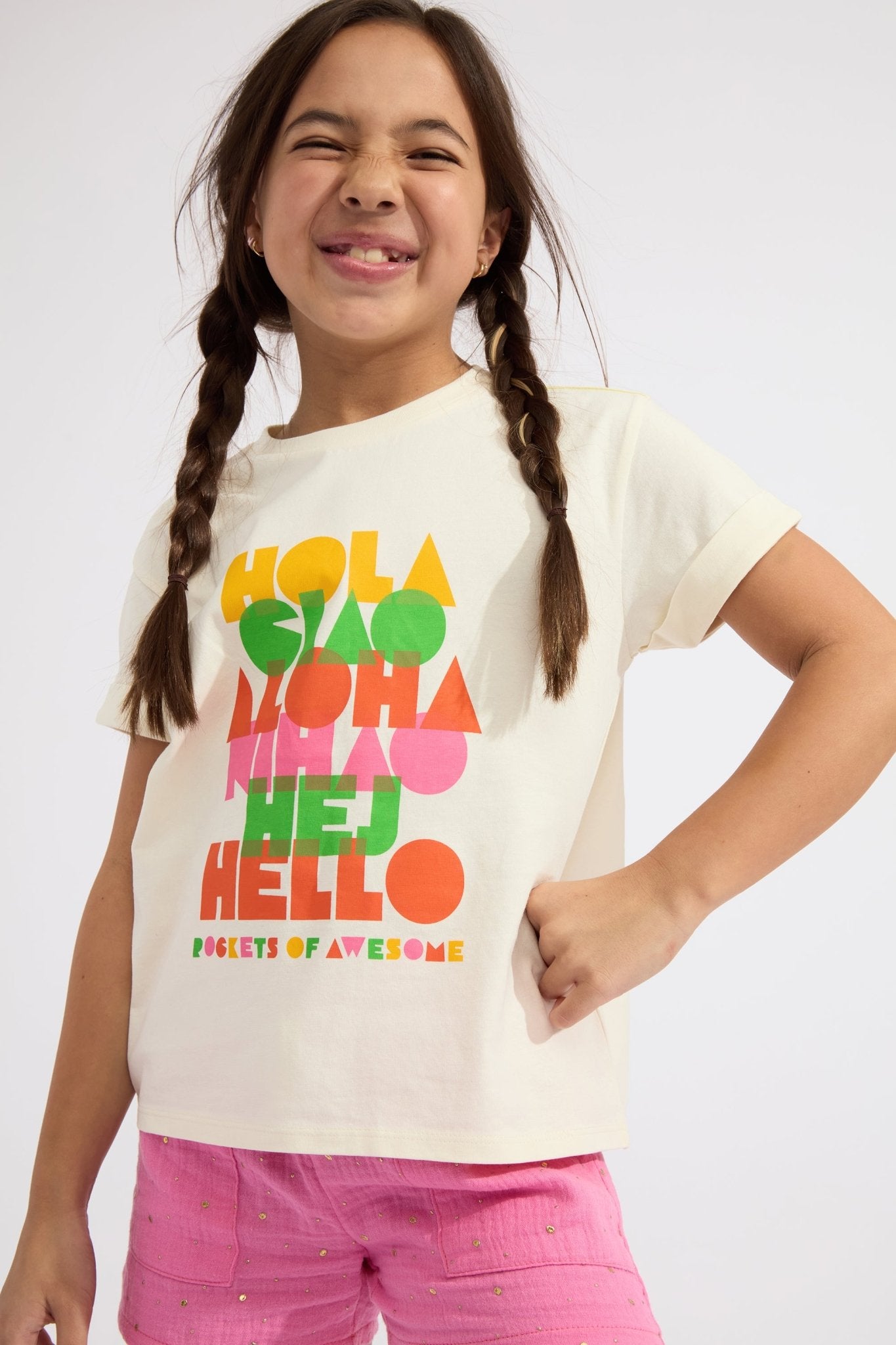 Hola Rolled Cuff TeeTOPSRockets of Awesome