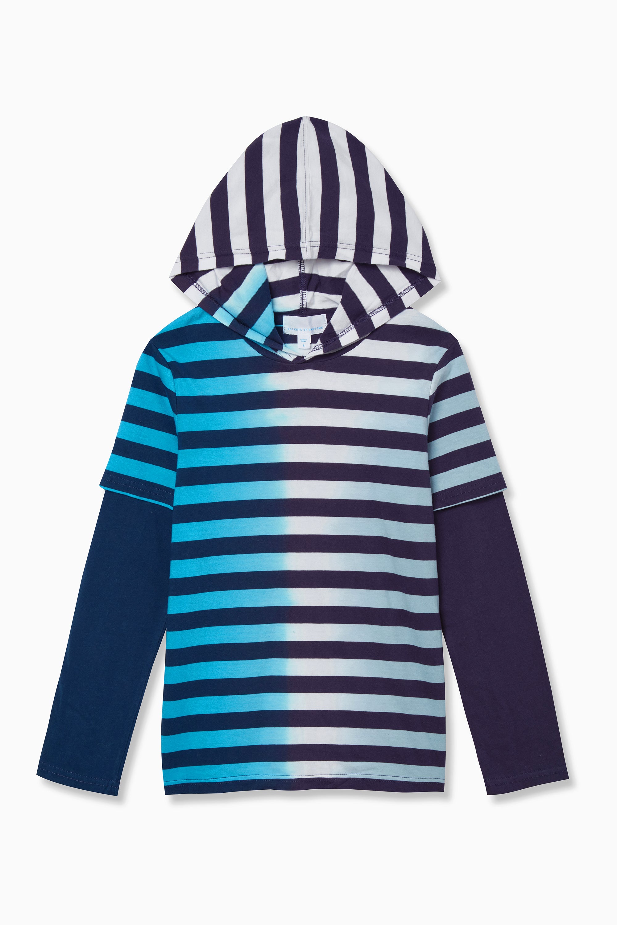 Blue and shop black striped hoodie