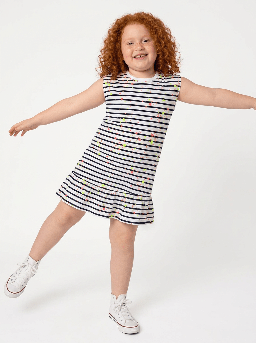 Drop Ruffle Splatter Dress - FINAL SALEDRESSES/ROMPERSRockets of Awesome