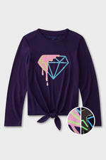 Glow - In - The - Dark Diamond Tie - Front Tee - FINAL SALETOPSRockets of Awesome