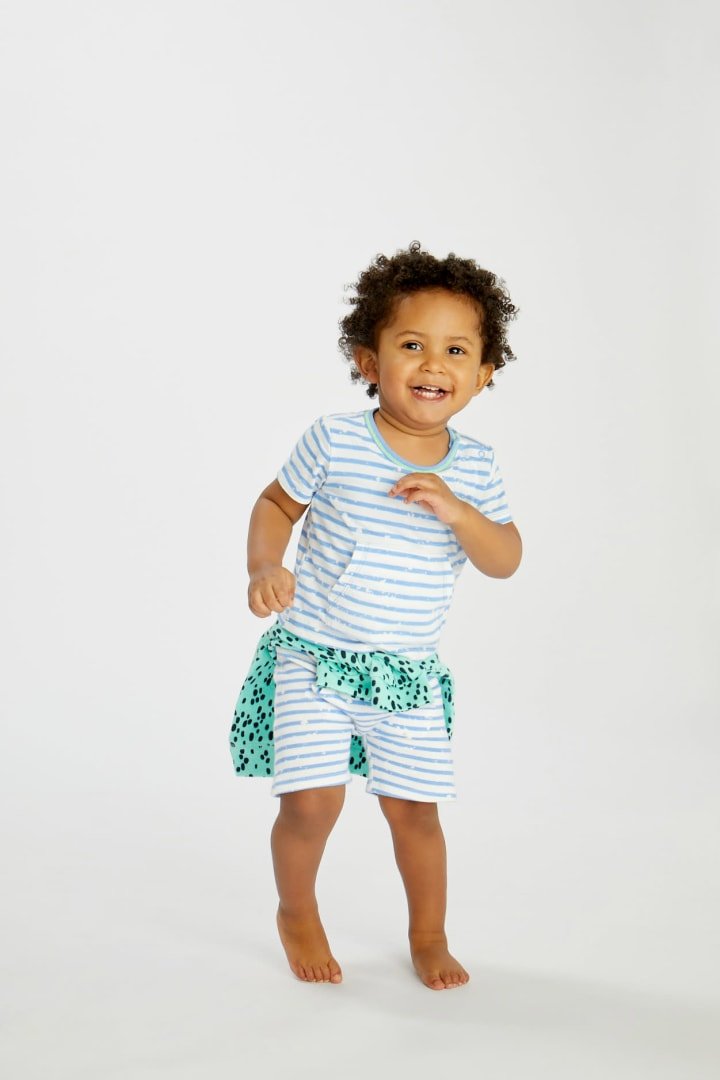 Splatter Stripe Play Shorts - FINAL SALEBOTTOMSRockets of Awesome